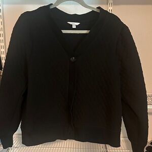 Time and Tru Black Quilted Jacket